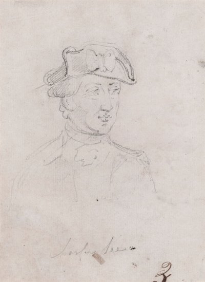 Major General Charles Lee, étude pour une proposition - John Trumbull