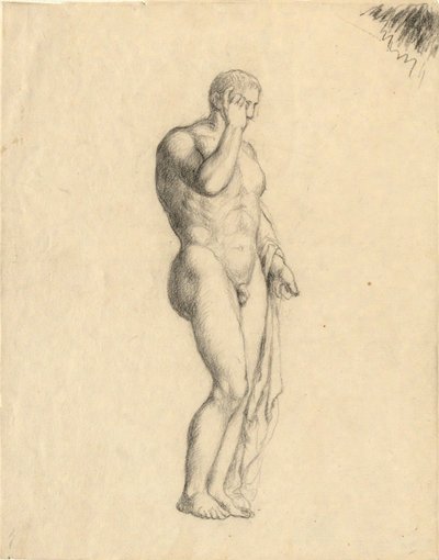Figure masculine nue (classique) montrant le côté droit - John Trumbull