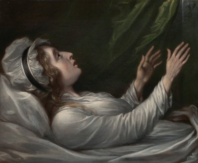 Sarah Trumbull sur son lit de mort - John Trumbull