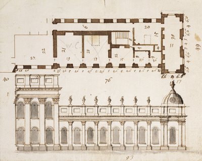 Château Howard, Yorkshire : Un premier design pour les trois baies de l