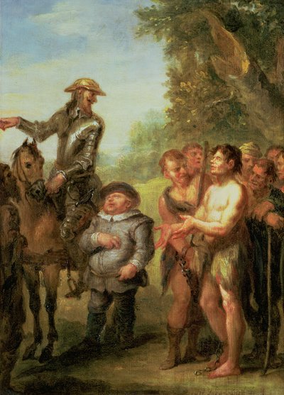 Don Quichotte libère les galériens, de Don Quichotte de Cervantes - John Vanderbanck