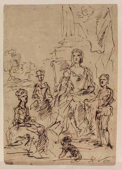 Esquisse pour un portrait de famille - John Vanderbank