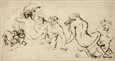 Esquisses de nymphes, de satyres et de putto - John Vanderbank