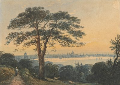 Londres depuis la Tamise - John Varley
