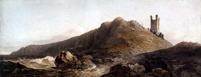 Château de Dunstanborough : La Tour Lilburn, vers 1809 - John Varley