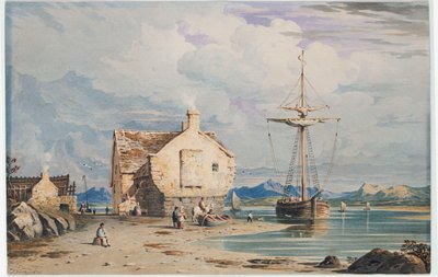 Tegwin Ferry avec Snowdon au loin, près de Harlech, nord du Pays de Galles, 1826 - John Varley