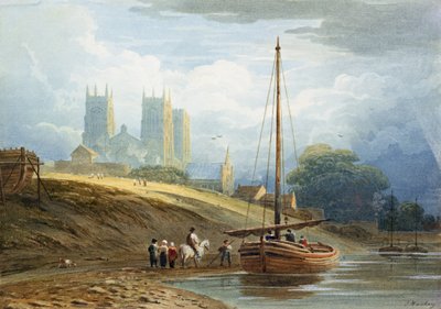 York Minster depuis les chantiers navals - John Varley