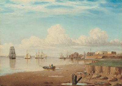Navires sur le Humber et le South Blockhouse, début des années 1830 - John Ward