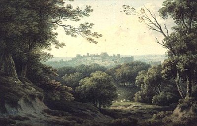 Vue lointaine du château de Windsor - John Warwick Smith