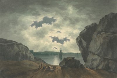 Scène de baie au clair de lune - John Warwick Smith