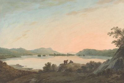 Lac Windermere depuis Calgarth avec Belle Isle - John Warwick Smith