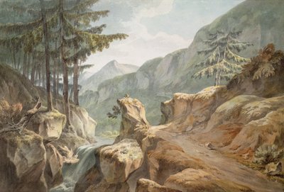 Mont Splügen, frontière suisse-italienne, 1781 - John Warwick Smith