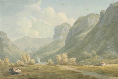 Village de Stonethwaite et Eagle Cragg, Borrowdale - John Warwick Smith