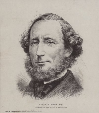 Cyrus West Field, financier américain impliqué dans la pose du premier câble télégraphique transatlantique en 1858 - John Watkins