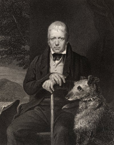 Sir Walter Scott, gravé par W. Holl, de 