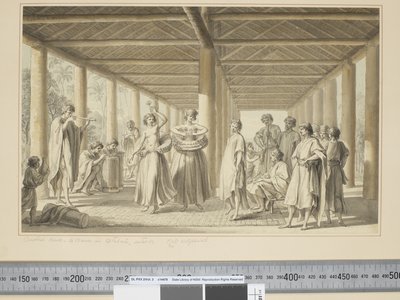 F.14 Une autre scène, une danse à Otaheite, extérieur, vers 1773-84 - John Webber