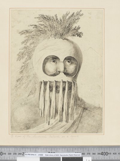 F.38 Un homme des îles Sandwich avec un masque, c.1773-84 - John Webber