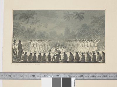 F.5 Une danse nocturne par des hommes, à Hapaee, vers 1773-84 - John Webber