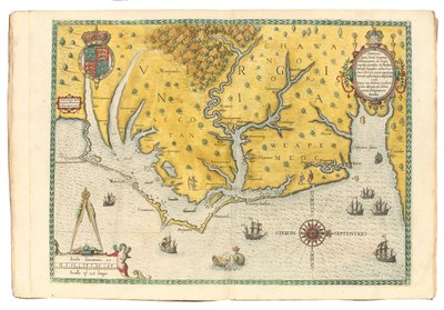 Carte de Virginie montrant l