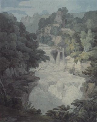 Corra Linn : Une des chutes de la Clyde - John White Abbott