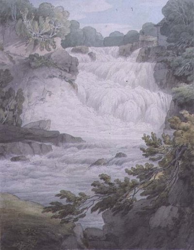 Stonebyers Linn sur la Clyde - John White Abbott