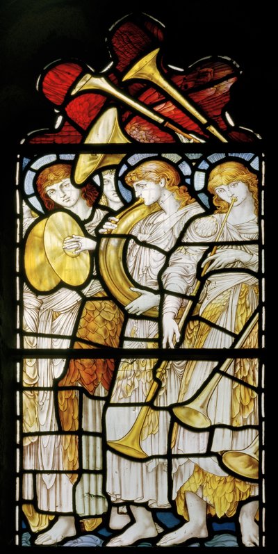 Anges musicaux, Te Deum, fenêtre est, c.1888 - John William Brown