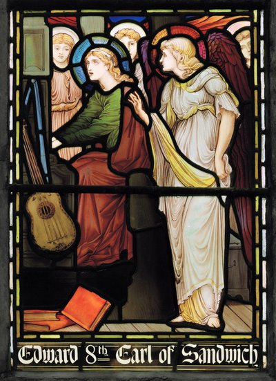 Sainte Cécile chantant, Fenêtre de la Chapelle de la Dame - John William Brown