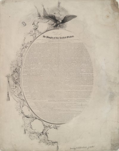 Dessin pour la Constitution des États-Unis - John William Casilear