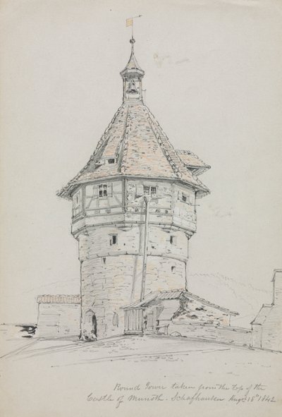 Tour Ronde, Château de Munoth, Schaffhouse, Suisse, 1842 - John William Casilear