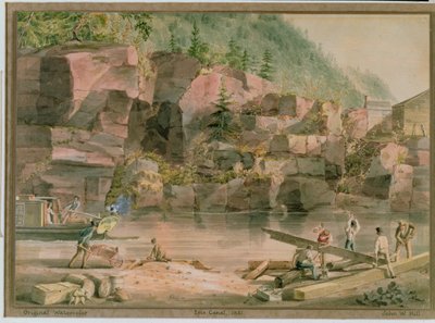 Canal Érié, NY, 1831 - John William Hill