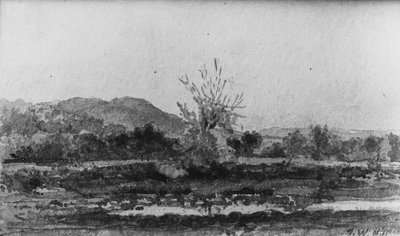 Trois Vues, No. 3 : Mont Carmel, près de New Haven, Connecticut - John William Hill