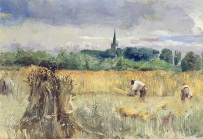 Champ de moisson, Stratford-upon-Avon - John William Inchbold