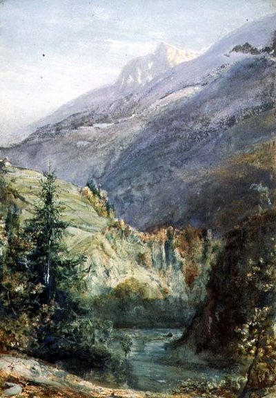 Sur la route de Sepey, Suisse - John William Inchbold