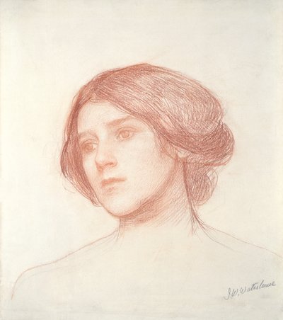 Tête de fille - John William Waterhouse