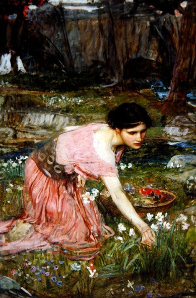 Jeunes Filles Cueillant des Fleurs près d