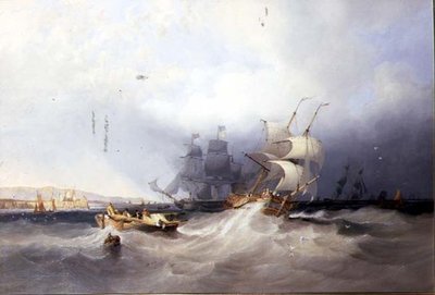 Une brigantine hollandaise et autres navires au large d