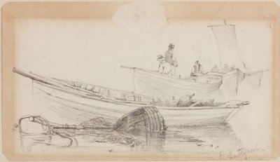 Bateaux et bouée - Hartlepool - John Wilson Carmichael