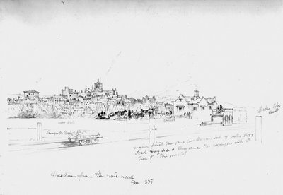 Hexham depuis le chemin de fer, 1835 - John Wilson Carmichael