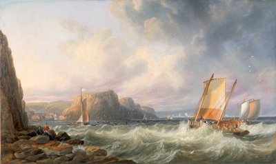 Au large de la côte du Yorkshire, Staithes - John Wilson Carmichael