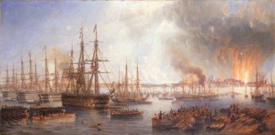 Le Bombardement de Sveaborg, 5 août 1855, 1856 - John Wilson Carmichael