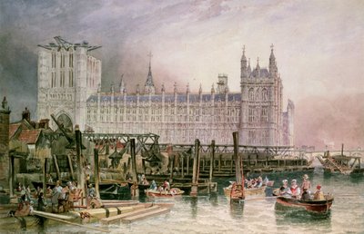 Les Chambres du Parlement en cours de construction - John Wilson Carmichael