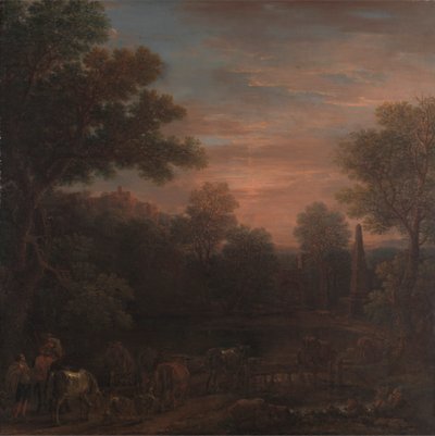 Paysage classique : soir - John Wootton