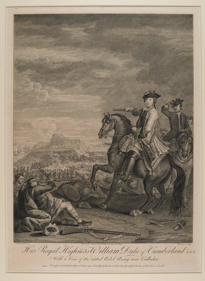 S.A.R. William (1721-65) duc de Cumberland avec une vue de l