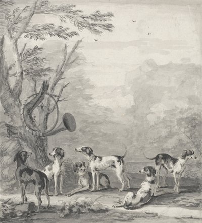 Chiens dans un paysage - John Wootton