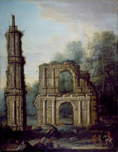 Les ruines du château de Holdenby, Northamptonshire, c.1735-45 - John Wootton