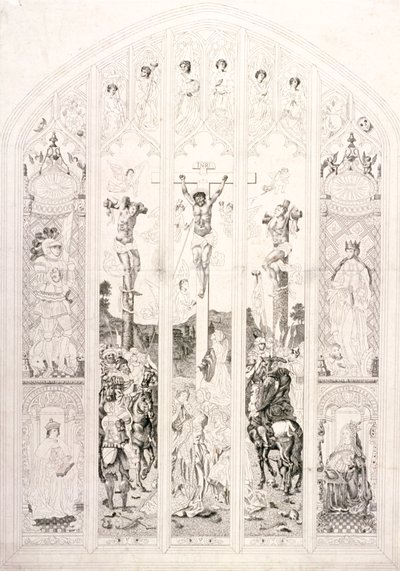Fenêtre est à St Margaret, Westminster, représentant la crucifixion, Londres, 1787 - John Wright
