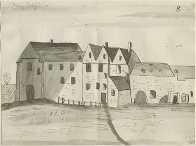 Lichfield - Greyfriars: dessin à la plume et au lavis, nd [1784] - John Wright