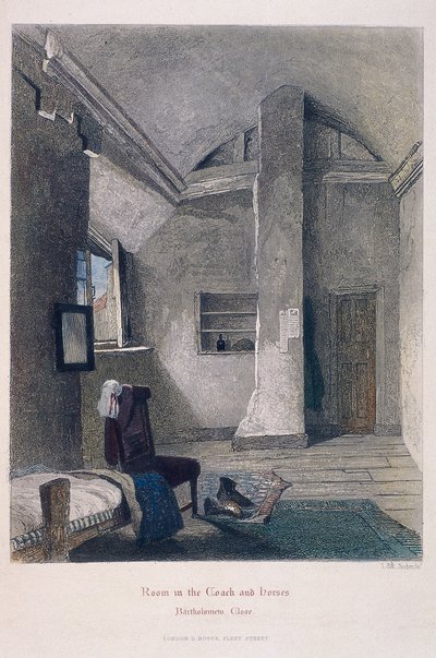 Coach and Horses Inn, Bartholomew Close, Londres, 1851 - John Wykeham Archer