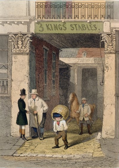Vestiges de la maison Clarendon, écuries des Trois Rois, Piccadilly, de 