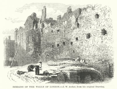 Vestiges des murs de Londres - John Wykeham Archer